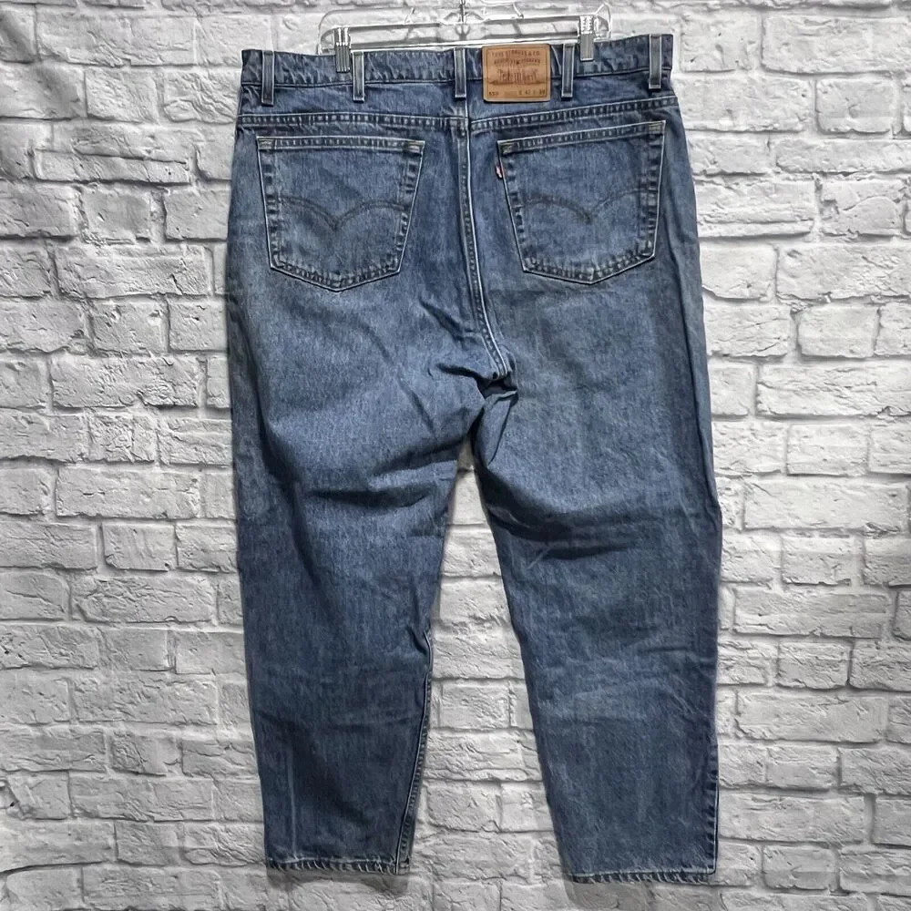 Vintage Levis 90’s Jeans Men Blue 550 Relaxed Fit Tapered Leg Denim Sz 40X30 USA